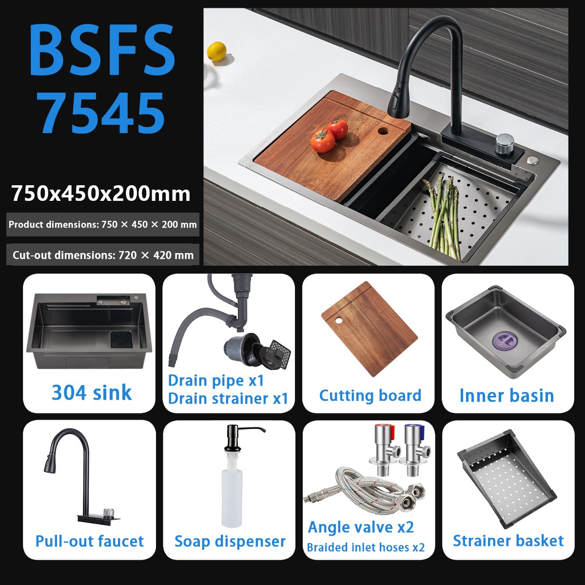 Zestaw zlewozmywaka BSFS7545