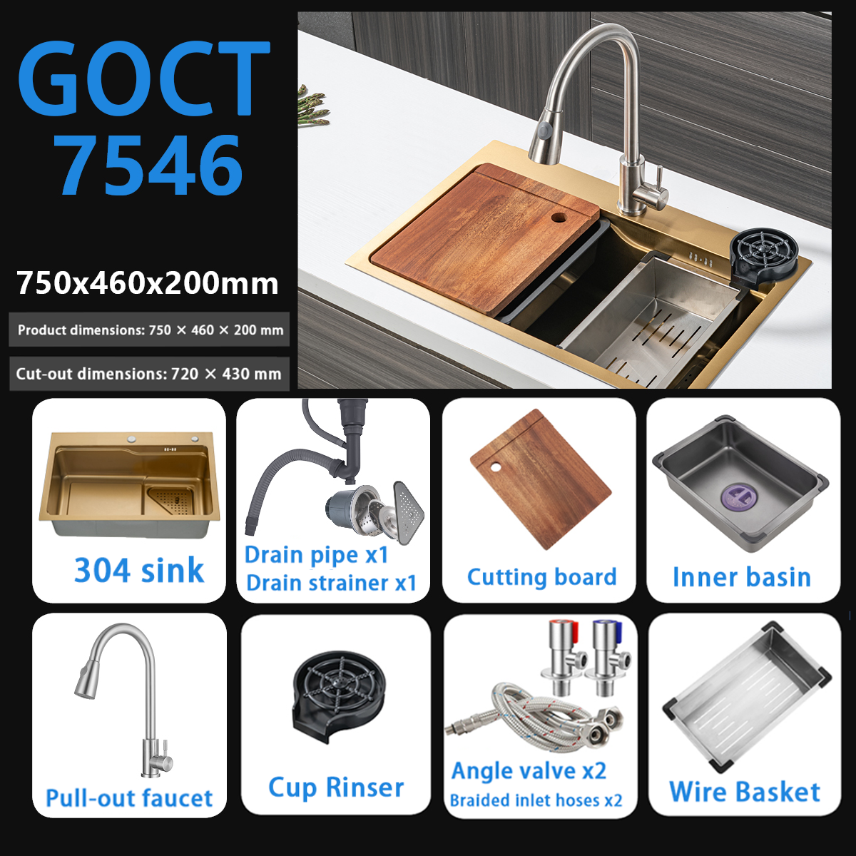 Zestaw zlewozmywaka GOCT7546

