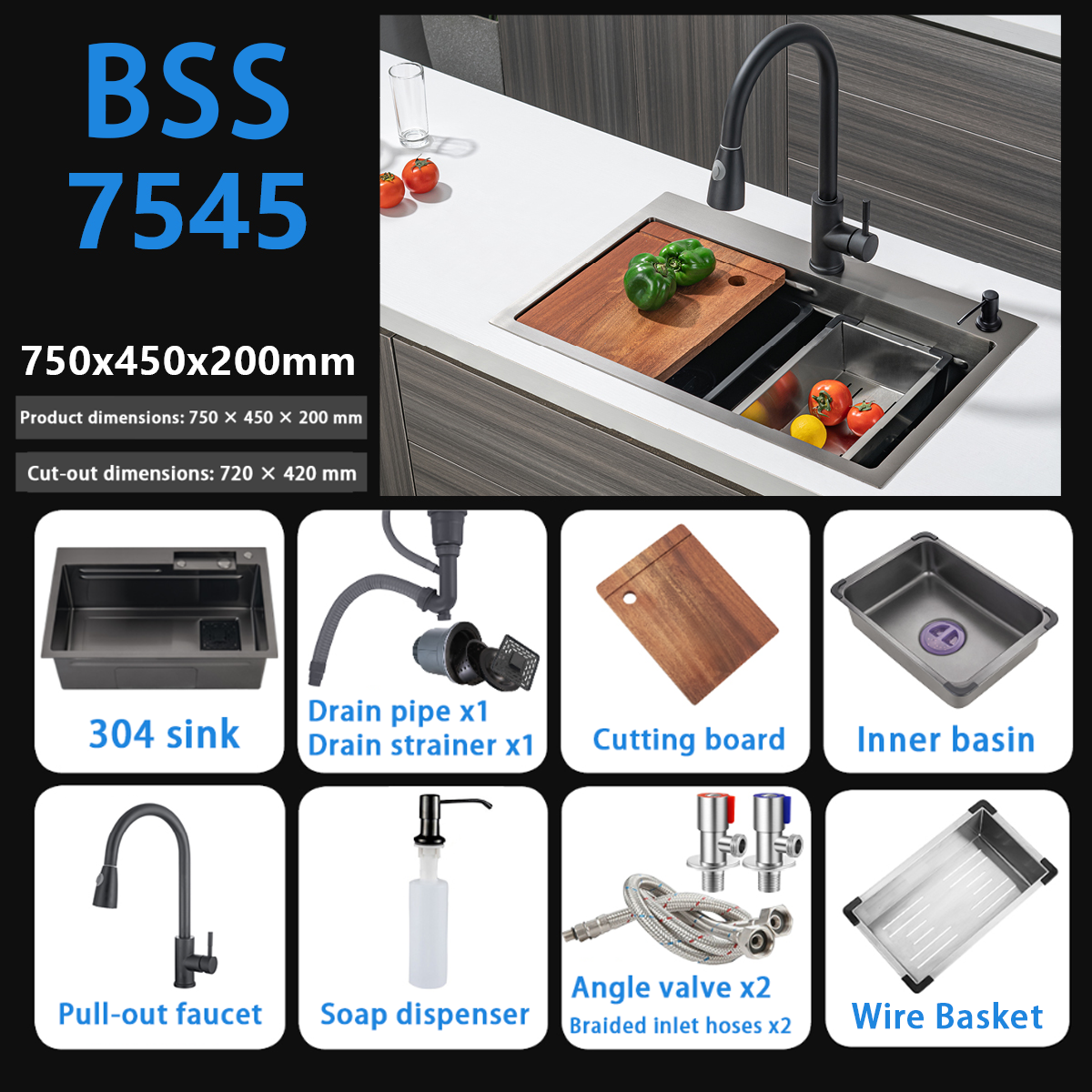 Zestaw zlewozmywaka BSS7545

