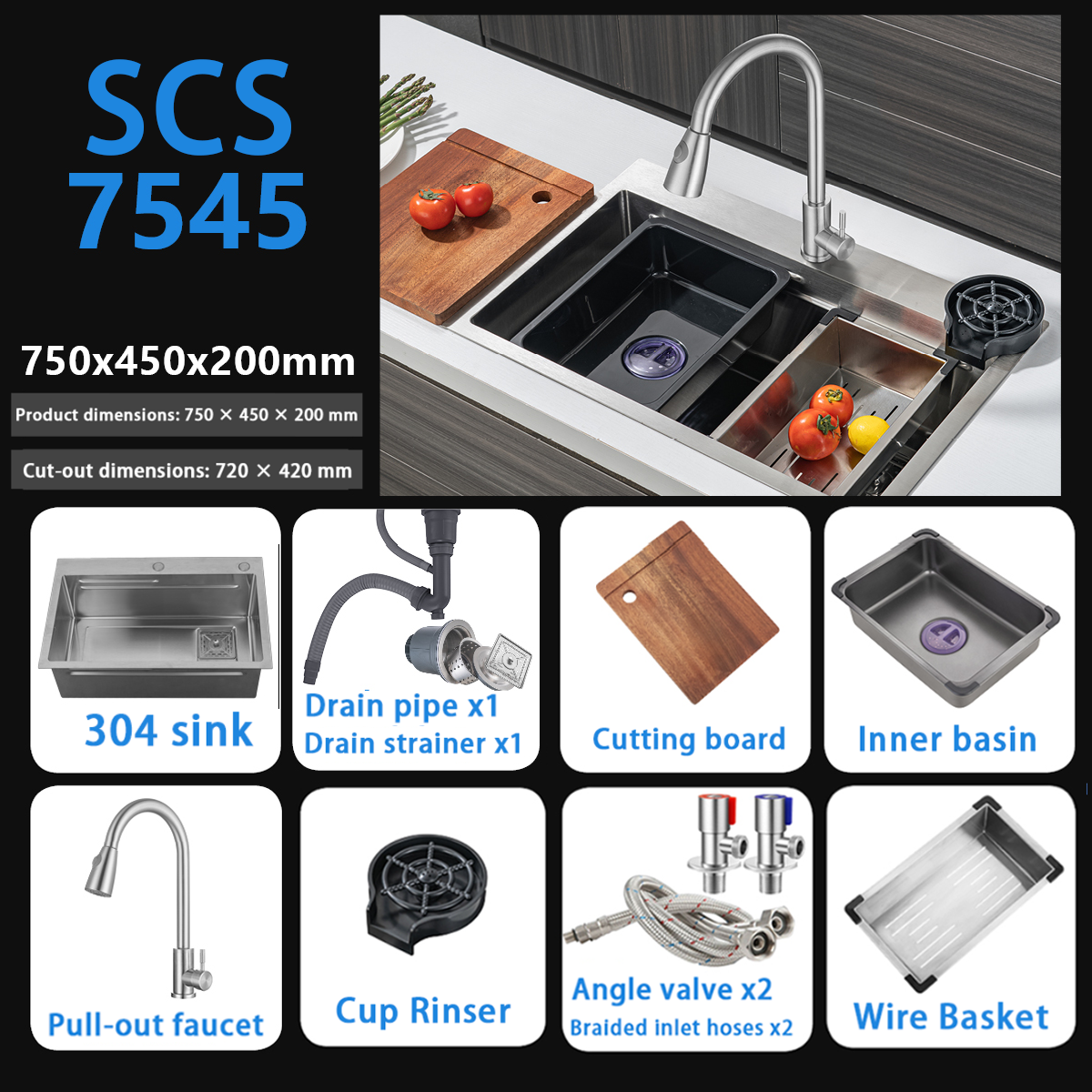 Zestaw zlewozmywaka SCS7545